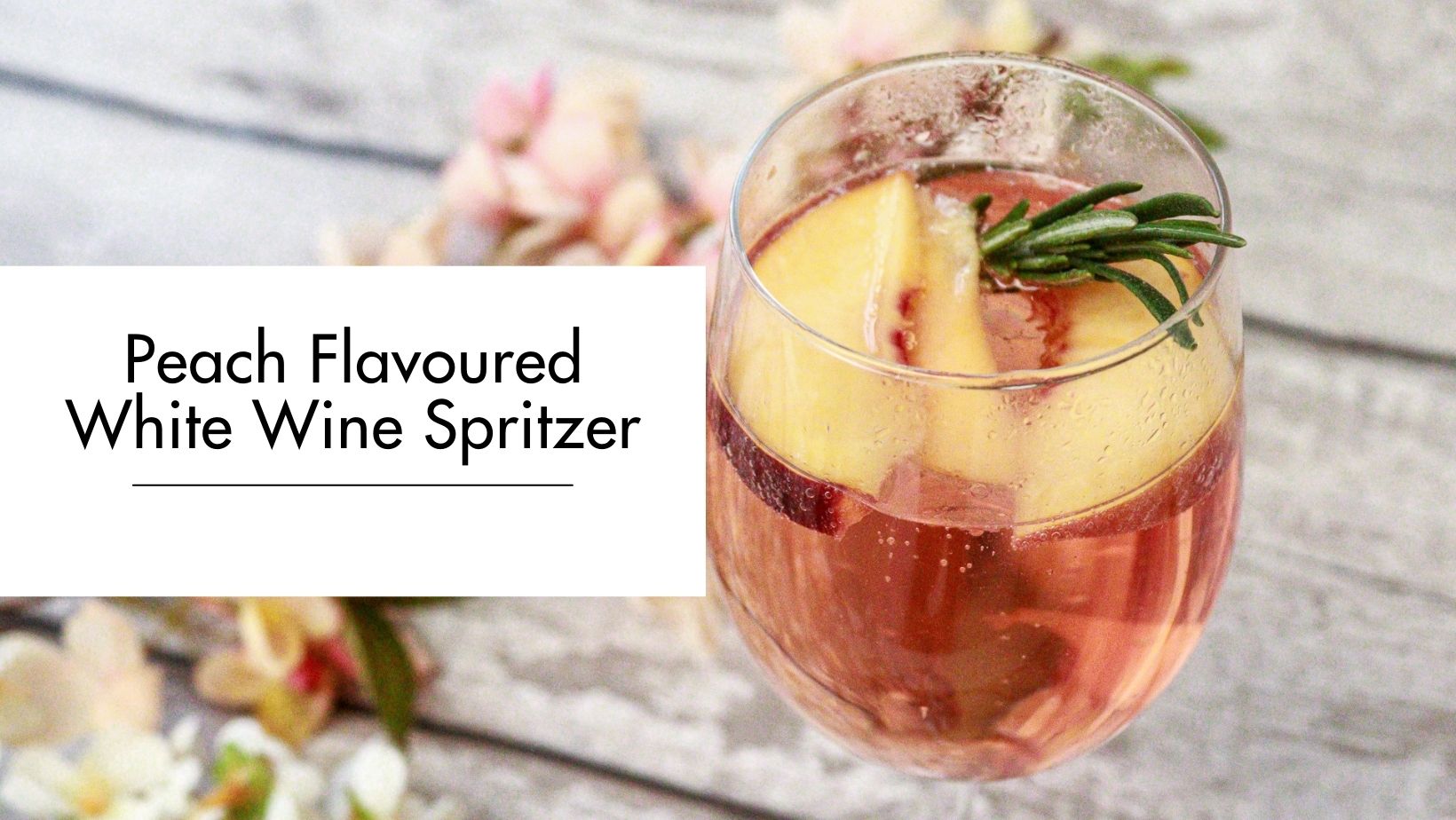 Peach Flavoured White Wine Spritzer Peach Flavoured White Wine Spritzer